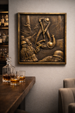 Belleau Wood 3D Bronze Carving Marine Corps Wall Art