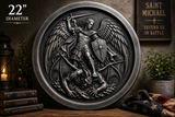 Saint Michael Wall Plaque | 22" Handcrafted Christian Wall Art