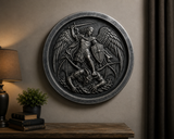 Saint Michael Wall Plaque | 22" Handcrafted Christian Wall Art