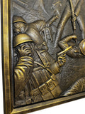 Belleau Wood 3D Bronze Carving Marine Corps Wall Art