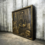 Belleau Wood 3D Bronze Carving Marine Corps Wall Art