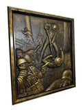 Belleau Wood 3D Bronze Carving Marine Corps Wall Art